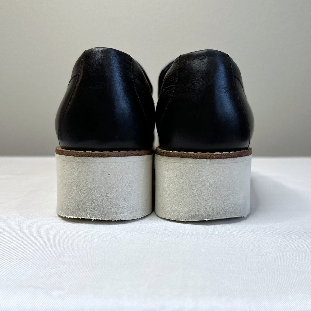 Vince Zeta Black Leather Platform Loafers - Picture 8 of 14